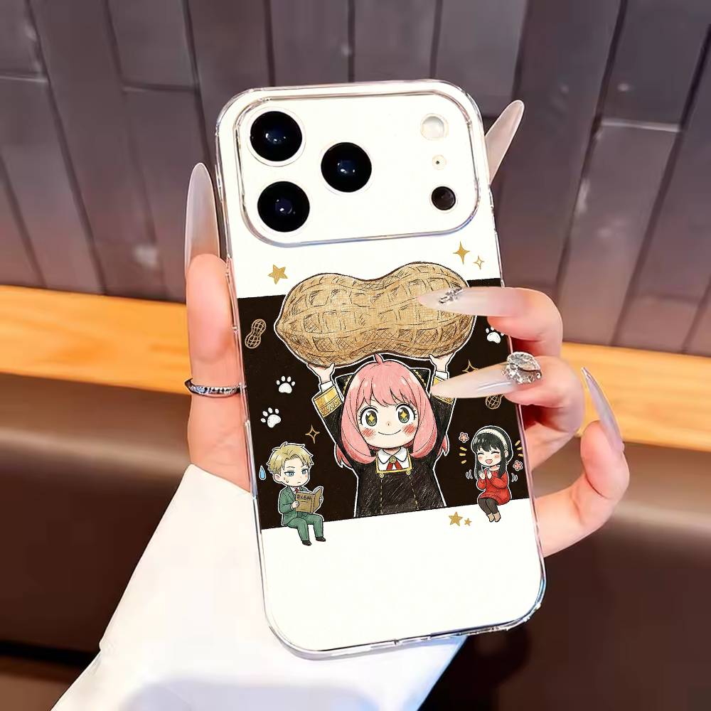 Spy x F-Family Phone Case For iPhone17,16,15,14,13,12,11 Plus,Pro Max Soft Transparent Cover