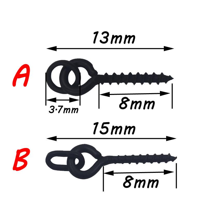 Bimoo 10 buc. Accesorii pentru pescuitul crapului cu șurub pentru boilie cu inel pivotant Chod Rig Terminal Tackle Momeală Suport