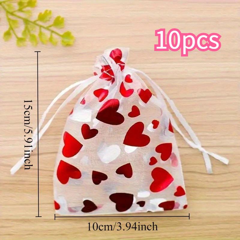 Elegant Hot Stamping Yarn Holiday Gift Bags - 10pcs Set for  Wedding & Valentine's Day Party Favors