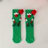 Children Christmas Party Decors Socks Creative Festival Cartoon Big Eyes Magnetic Hand Middle Tube Socks Hosiery Gift