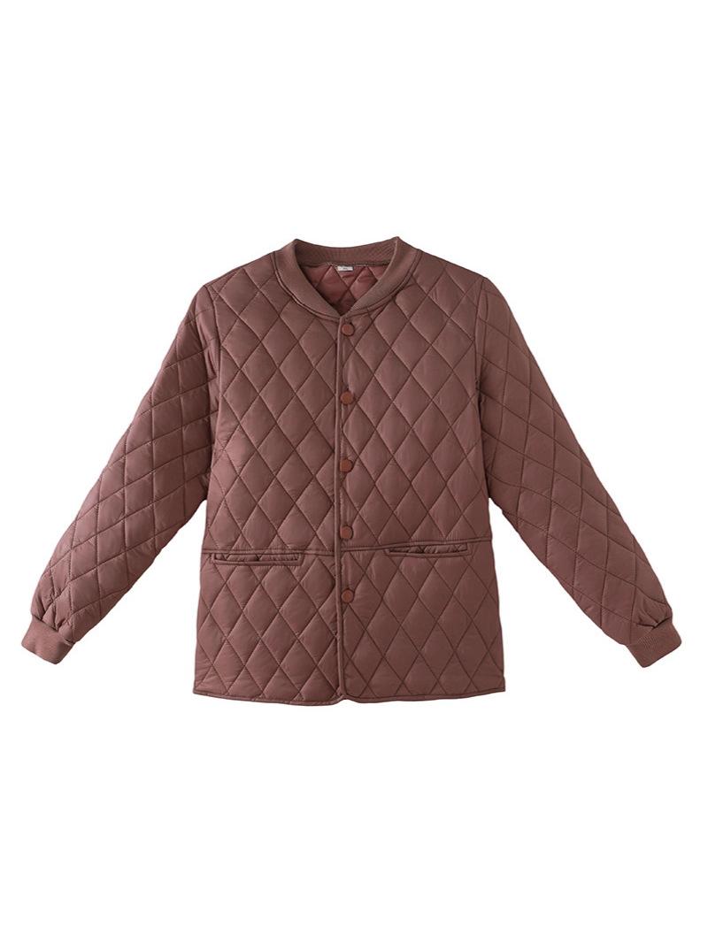 

Женская повседневная легкая хлопковая куртка 2025 - Осень/Зима XL кофейный