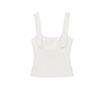 Spring and Summer New Women's Clothing Minimalist Wind Square Collar Slimming Bowknot Decoration Spaghetti-Strap Camisole Top 2912111