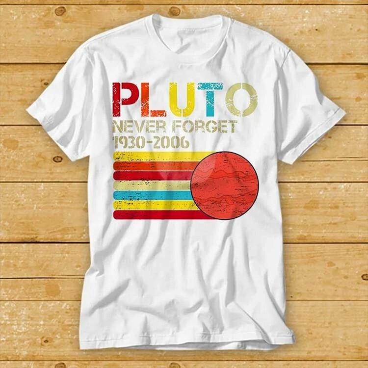 Pluto Planet Astronomy Science Retro Unisex T-Shirt XXL
