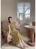 Real Shot 9434 Sexy Mesh Patchwork Cheongsam Nightclub Dress