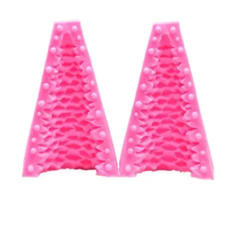 Christmas Series Molds Tree Shaped Silicone Mold Diy Candle Aromatherapy Gypsum Mold Cake Decor Baking Accessories Cake Decor