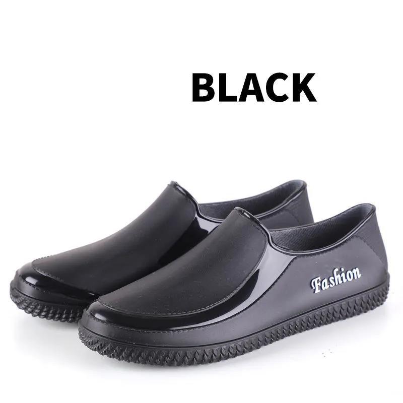 Shallow Mouth Rain Shoes Women's Outer Wear Waterproof Non-slip Low-top Short Water Shoes Women's Kitchen Work Wear-resistant Rubber Shoes