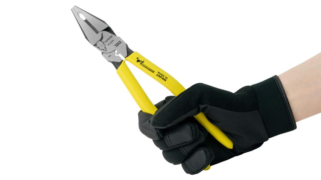TSUNODA Power Pliers 225mm with Crimping for Electrical Work Electrician's Function, Offset, PP-225A