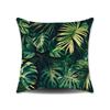 New Nap Pillow Green Leaves Sofa Plush Pillow Cover Home Bedroom Sofa Summer Pillow Cover