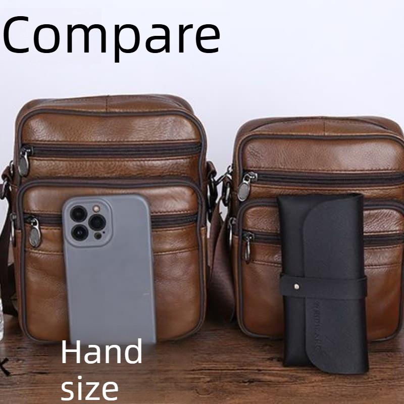 Men's genuine leather shoulder bag messenger bag
