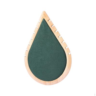 Drop Shaped Necklace Display Stand Wooden Organizer Jewelry Holder Hanger for Showroom Countertop