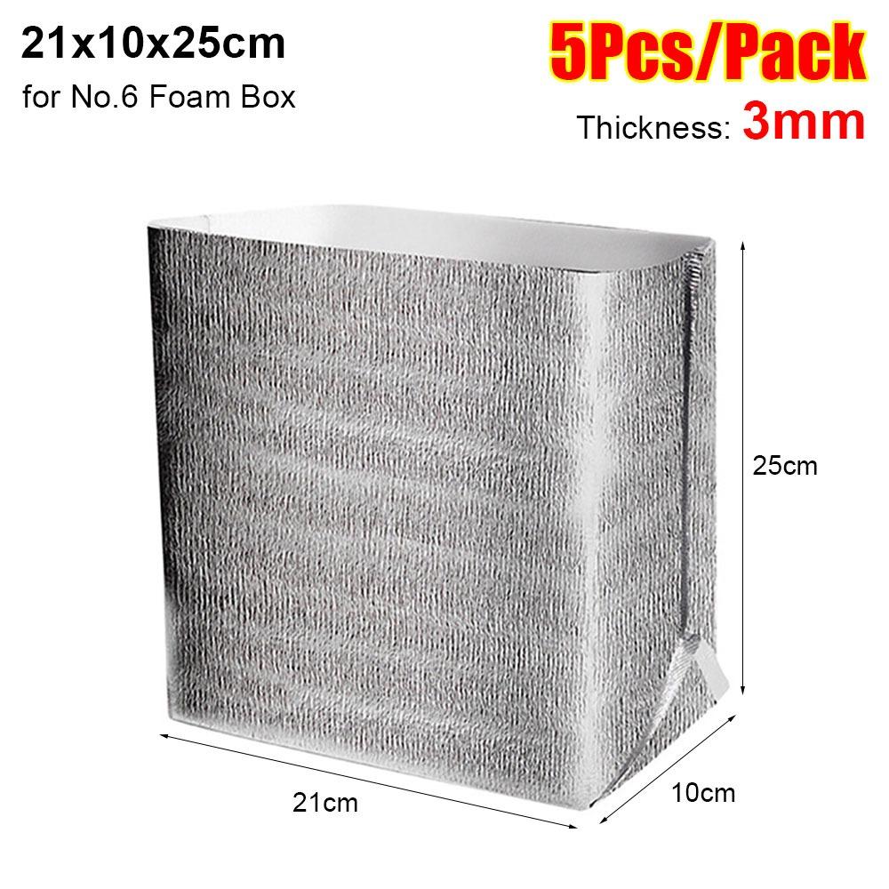 

5Pcs Portable Ice Cold Warm Aluminum Foil Bag Delivery Carrier Packing Insulation Bag Food Thermal 3mm Cooler Bag Drink Storage