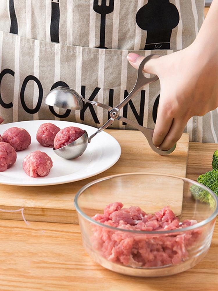 1PC Stainless Steel Meatball Maker - Household Mold - For Making Rice Balls - Non-Stick Meatball Holder