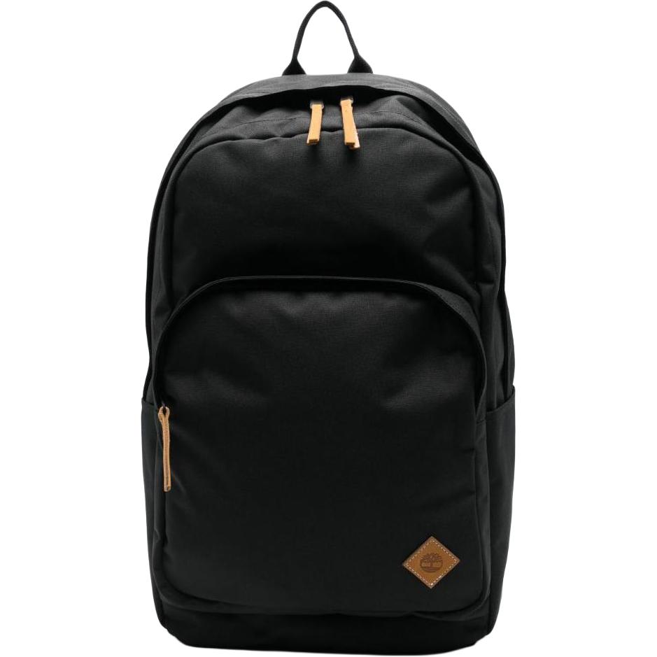 Timberland 27L Logo Patch Zipper Backpack Outdoor Bag Men backpack Black TB0A61FQ0011 Black