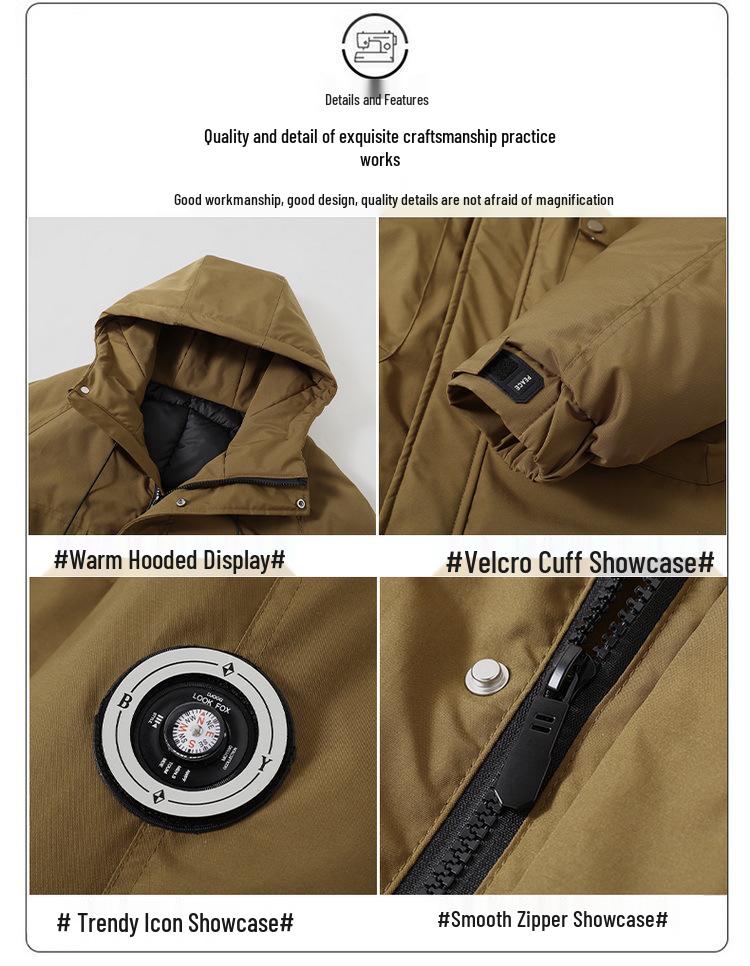Veste d'hiver épaisse en coton pour homme grande taille 2025 - Vêtement d'extérieur chaud, protection contre le froid