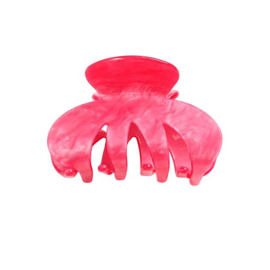 

Hair Claw Anti-slip Teeth Leopard Heart Print Hair Clip Pink Series Medium Size Back Head Shark Hair Claw Strong Grip Hair Accessory H
