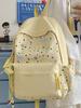 Nylon Girl Backpack With Star Print And Moon Pendant For Casual Travel