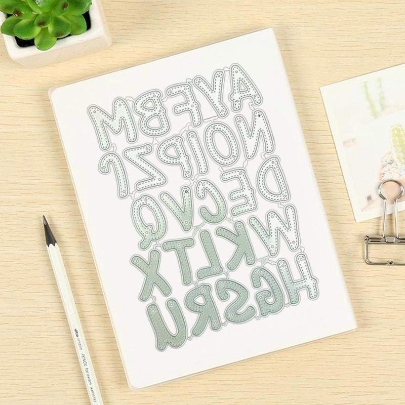 Letter Cutting Dies Alphabet Die Cuts Embossing Die Cuts Template for Kid Gift Card Making Scrapbooking DIY Album Crafts