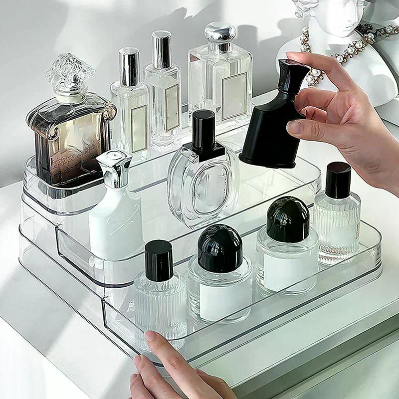Tier Desktop Perfume Shelf Pet Cosmetic Organizer Perfume Storage Rack Doll Display Stand Kitchen Seasoning Organizer