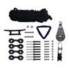 Kit de Chariot d'Ancre pour Kayak Corde Taquet Poulie Anneau d'Équipement