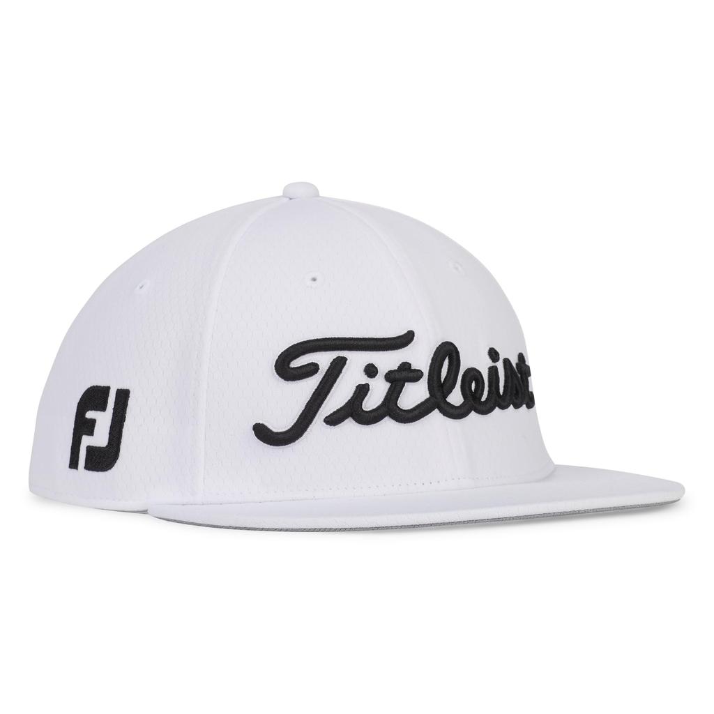 Titleist Tour Elite Flat Bill Cap, White/Black, TH24ATEFBN2-10