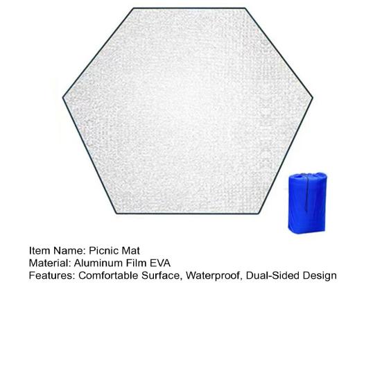 Aluminiumfolie Schaummatte Isolierende Campingmatte Reflektierende Wärme Feuchtigkeitsbeständig Wasserdicht Outdoor Picknickmatte EPE Innenraum Faltbar Handgepäck Doppelseitig