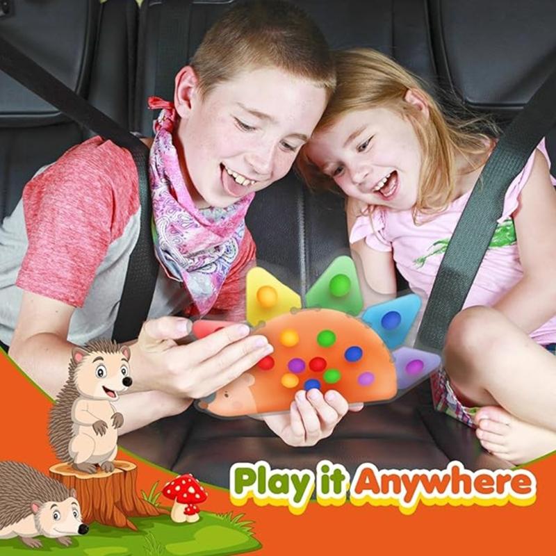 Visual Stimulation Hedgehog Sensory Squeeze Toy For Adult Stress Relief Children Color Sorting PVC Educational Playset