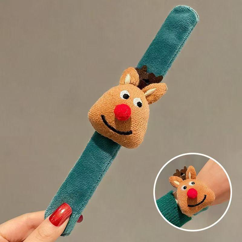 

Рождественский браслет-хлопушка Детский милый мультяшный плюшевый браслет-хлопушка Детские рождественские подарки Праздничный декор Наручный браслет A10