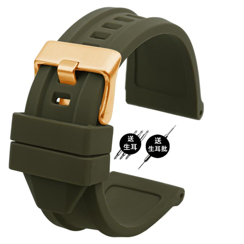 Men Silicone Watchband 24 26mm Accessories Strap Rubber Bracelet Belt Waterproof For Diesel DZ4318 4323 4476 4496 7348 Wristband