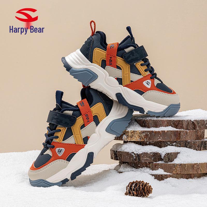 Habi Bear Boys' Fleece-Lined Winter Sneakers - Warm, Versatile, Casual Shoes