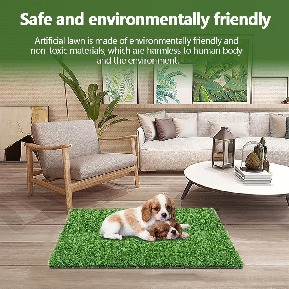 10 Pcs 12 Inchx12 Inch Realistic Grass Turf Tile Green Interlocking Fake Grass Deck Turf Tiles Grass Deck Tiles for Garden Decor