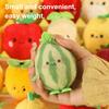 Plush Fruit Wind-up Toy Simulated Avocado Dragon Fruit Watermelon Lemon Orange Spring Clockwork Toy Toddlers Boys Girls Jumping Fruit Toy