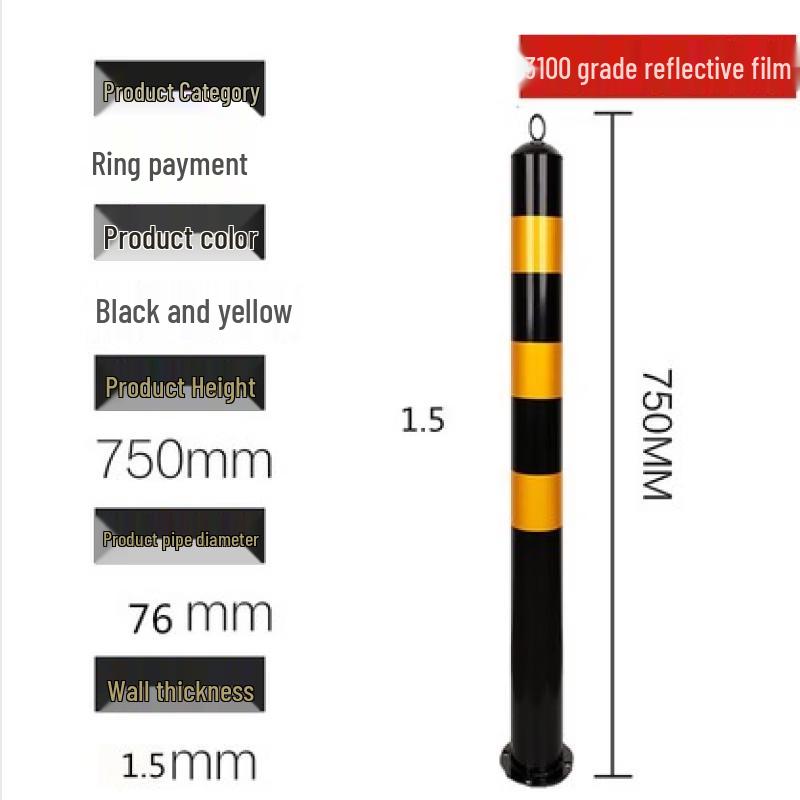 Jundingying Yellow & Black Steel Warning Post