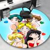 1pc Anime Sailor Moon Round Carpet  Office Chair Mat, NonSlip Rug for Home Decor, Seasonal Gift, Suitable for Office, Living Room
