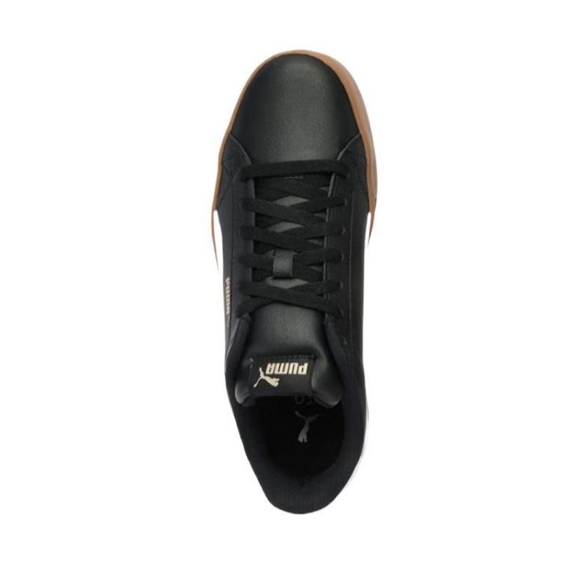 PUMA Smash Vulc V3 Unisex Faux Leather Classic Minimal Retro Breathable Low Top Skate Shoes Black 380752-23