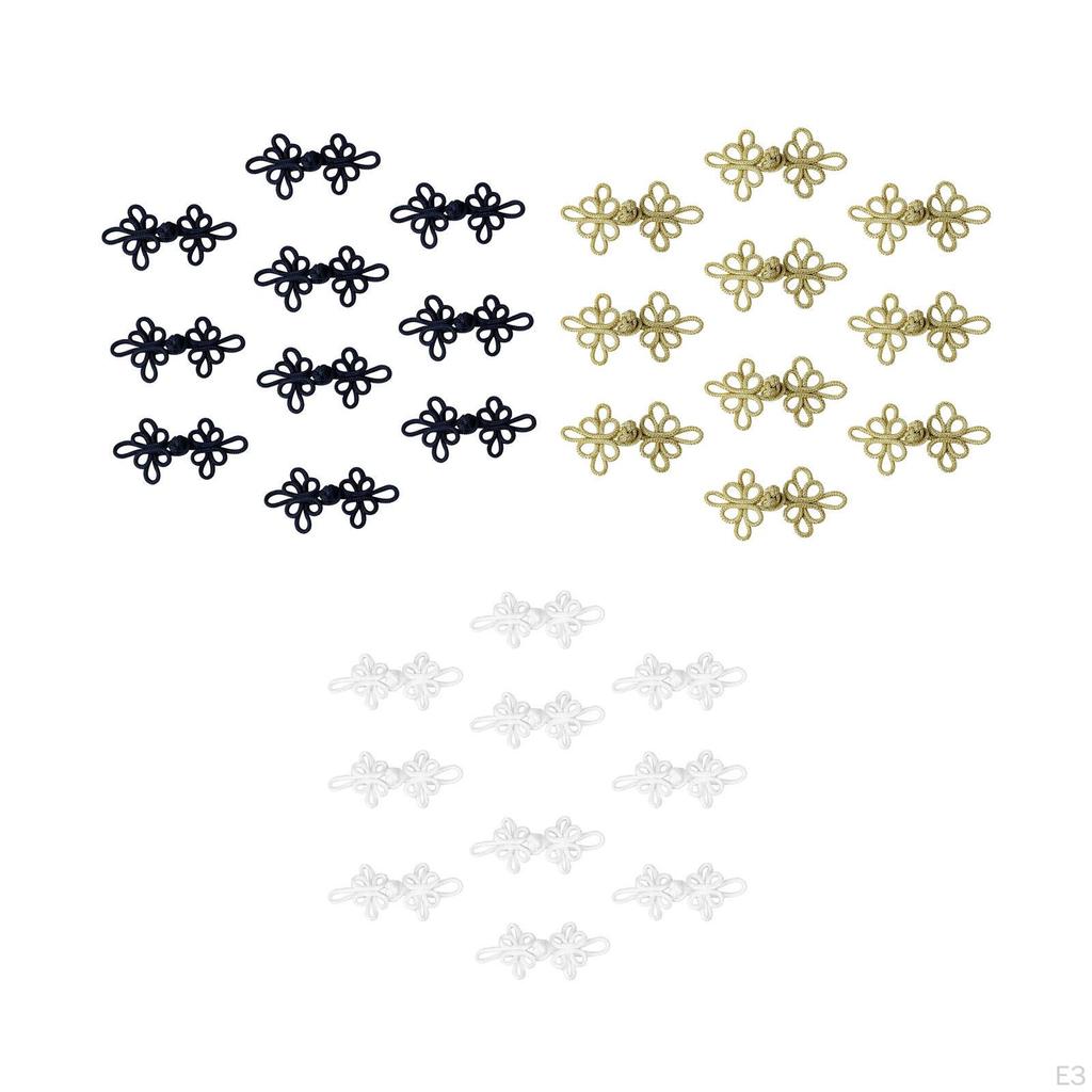 10Pcs Chinese Knots Frog Buttons Closure Vintage Design Accessories Sewing Fasteners DIY for Sweater