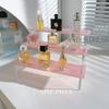 Acrylic Riser Display Stands 3 Tier Perfume Organizer Display Shelf & Versatile Cupcake Stand Holder for Figures,Dessert Shelf