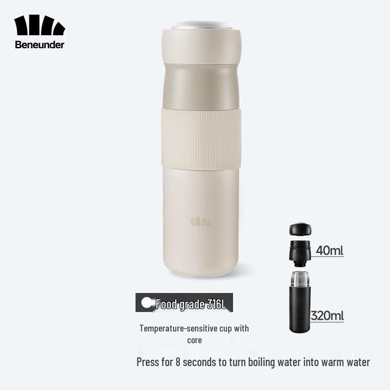 Beneunder Quick-Cool Thermostatic Insulated Stainless Steel Mug