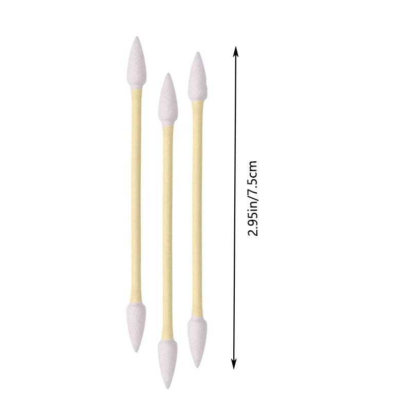 100/300/500 Stück Präzisionsspitze Haustier-Wattestäbchen Spitzkopf-Wattestäbchen Bambusstäbchen und doppelseitig für Outdoor-Make-up