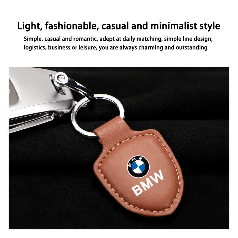 For BMW Performance E46 E90 E60 F20 X1 F10 F30 X3 E70 E39 Accessories Car Shield Leather Keychain Key Ring Pendant Holder Gift gzdf57