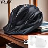 Matt Color 4 In 1 Bike Helmet With Sun Goggle & Sun Visor Rechargeable Adult Bicycle Helmet Sunglasses Road MTB Cycling Helmet