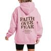 2024 Unisex Letter Print Fleece Hoodie with Kangaroo Pocket