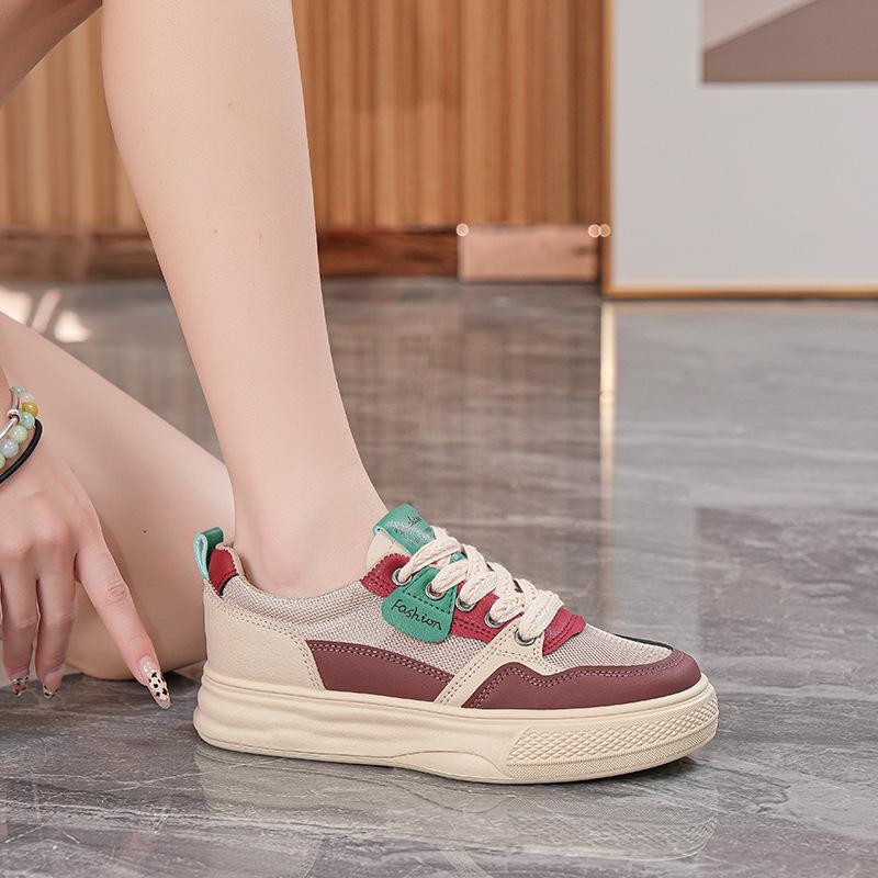 Spring New Mesh Shoes Ins Student Soft-soled Sports Board Shoes Casual Street Shooting YB