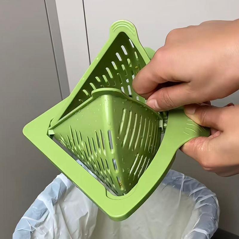 Drain Basket Sink Strainer With Handle Food Slag Strainer Kitchen Supplies Drain Trap Kitchen Accessories Food Residue Processor
