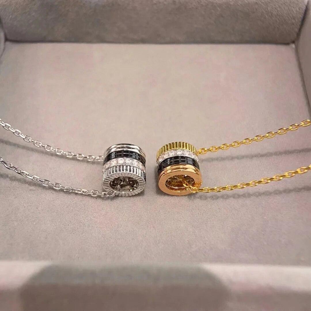 

Новинка 2023 года, трендовый подарок на годовщину, высокое качество, европейский популярный бренд, роскошные ювелирные изделия, ожерелья для пар, керамическая геометрическая помолвка