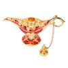Magic Genie Lamp Exquisite Colorfast Eye Catching Alloy Embossed Pattern Genie Lamp for Bedroom Office