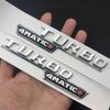 3d ABS Black Logo Turbo 4MATIC Emblem Car Fender Badge For Turbo 4matic Sticker Accessories