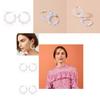 Fashionable U-shape White Alloy Earrings Trendy Modern Jewelry For Women