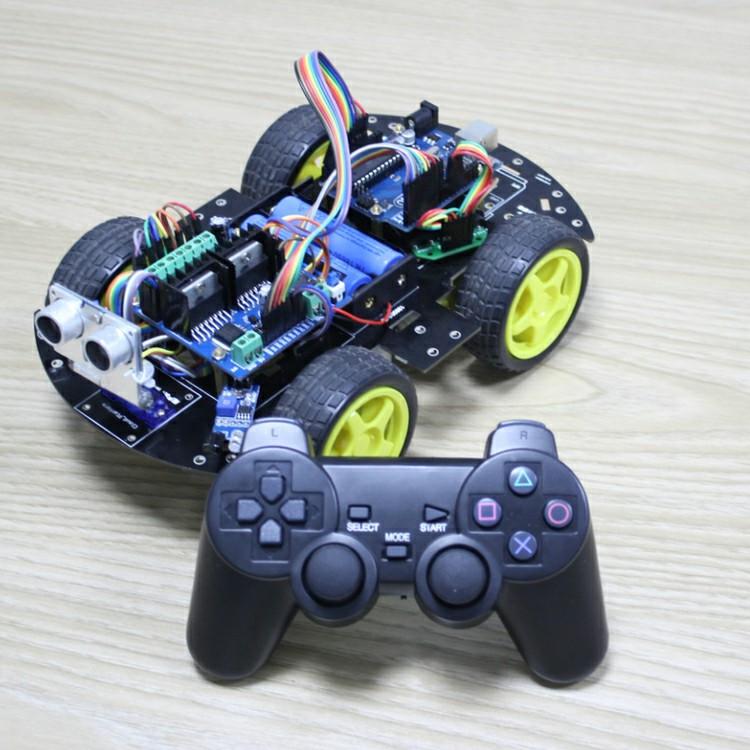 Arduino Smart Car Kit Line Tracking Ultrasonic Obstacle Avoidance Maker Robot Kit 4WD