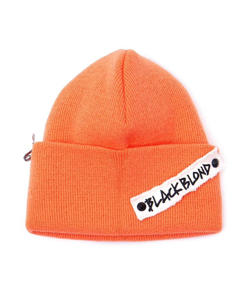 BLACKBLOND Vividi Side Patch Long Beanie (Orange)