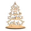 Christmas Tree Table Sign Decoration Farmhouse Rustic Jesus Nativity Wooden Ornament with Base Home Office Bookshelf Desktop Decor